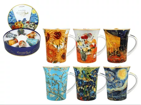 Kpl. kubków w opakowaniu (6 szt.) Carmani - V. van Gogh 33.830-8401