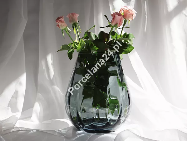 Wazon optyk pionowy 25,5 cm Krosno - Szaro-niebieski 44.WA-D058-0255SN Wazon optyk pionowy 25,5 cm Krosno - Szaro-niebieski 44.WA-D058-0255SN