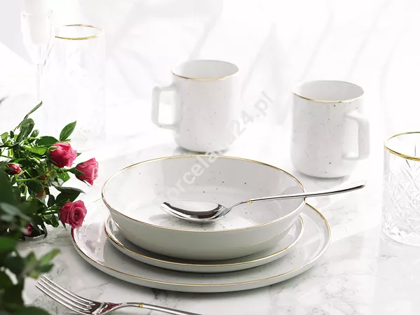 Serwis obiadowo - herbaciany na 6 osób (24 el.) Lubiana - Ankara Gold 1608D Natrysk Serwis obiadowo - herbaciany na 6 osób (24 el.) Lubiana - Ankara Gold 1608D Natrysk