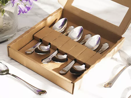 Komplet 6 łyżeczek do kawy 11,2 cm Hisar - Riva wysoki połysk GIFT BOX