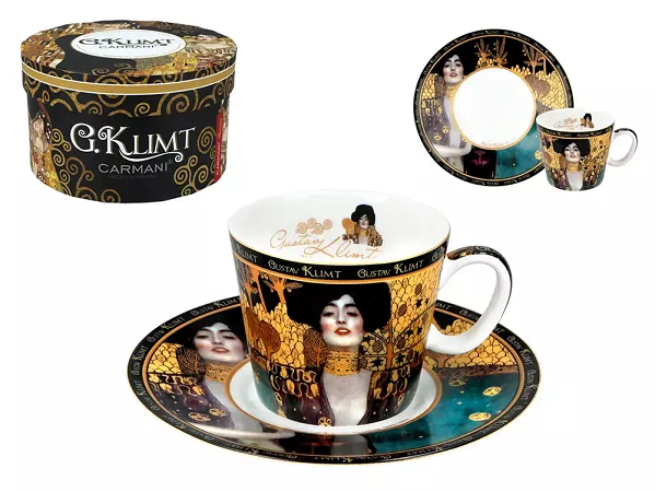Filiżanka ze spodkiem do espresso 0,1 L Carmani - Gustav Klimt, Judyta 33.532-0753 Filiżanka ze spodkiem do espresso 0,1 L Carmani - Gustav Klimt, Judyta 33.532-0753