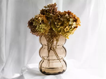 Wazon ryflowany 26,5 cm Krosno - Bubble Dymny Brązowy 44.WA-D063-0265D