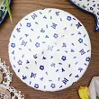 Patera na nodze 27 cm Bolesławiec - Niebieskie Motyle gat.I
