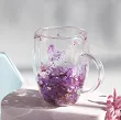 Szklanka termiczna z podwójną ścianką 0,3 L Ecarla - Hortensja Bloom Purple 20.SZK166