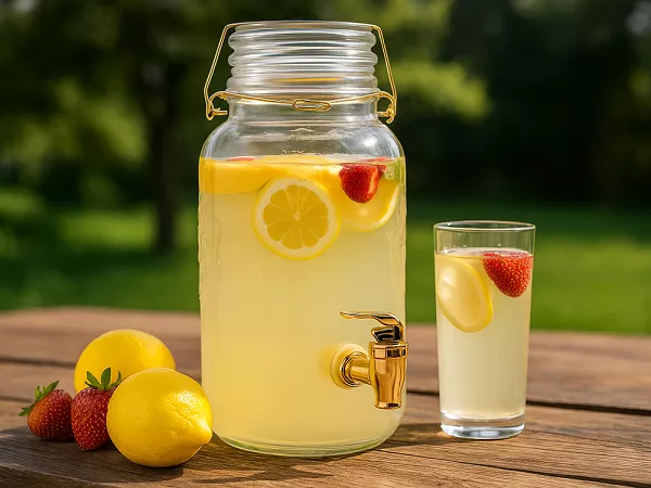 Szklany słoik z kranem 3,5 L Festa Italia -  Złoty 6.SŁO.5328 Szklany słoik z kranem 3,5 L Festa Italia -  Złoty 6.SŁO.5328