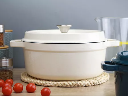 Garnek żeliwny 28 cm Nois - Tierra Kremowy 17.830065