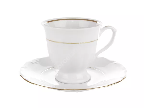 Filiżanka ze spodkiem (wysoka) 0,21 L / 15,7 cm Chodzież - Maria Teresa ZŁOTA LINIA B014 Filiżanka ze spodkiem (wysoka) 0,21 L / 15,7 cm Chodzież - Maria Teresa ZŁOTA LINIA B014