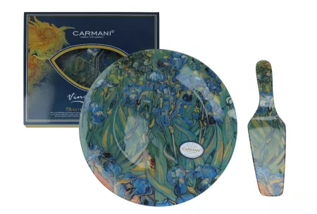 Talerz dekoracyjny + łopatka Carmani - Vincent Van Gogh, Irysy 33.198-1226