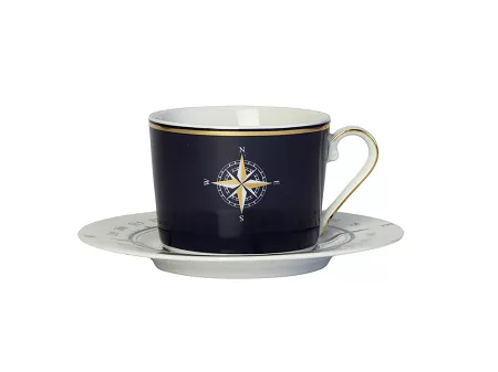 Filiżanka ze spodkiem 0,25 L / 15,7 cm Ćmielów - Jenny Nautilus Blue