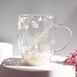 Szklanka termiczna z podwójną ścianką 0,3 L Ecarla - Hortensja Bloom White 20.SZK185