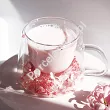 Szklanka termiczna z podwójną ścianką 0,18 L Ecarla - Hortensja Bloom Raspberry 20.SZK175