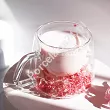 Szklanka termiczna z podwójną ścianką 0,18 L Ecarla - Hortensja Bloom Raspberry 20.SZK175