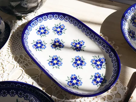 Półmisek owalny 28 cm Bolesławiec - Altmańska Polana