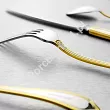 Komplet sztućców 65 cz. na 12 osób Hisar - Florence Gold (3.0/2.5 mm) złocone
