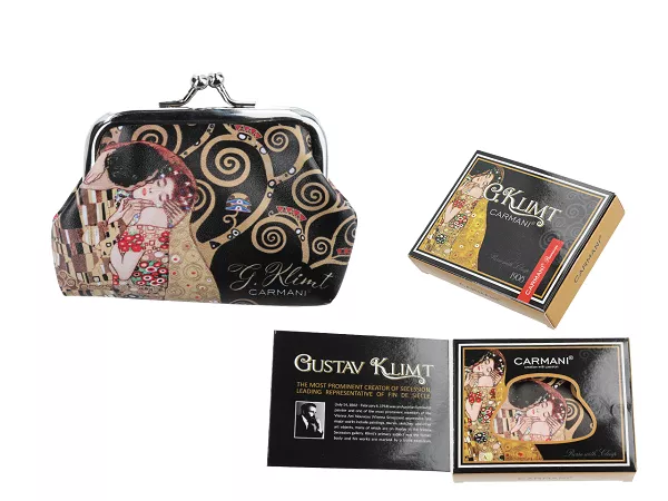 Portfel 9 x 7,5 cm Carmani - Gustav Klimt The Kiss 33.021-3501 Portfel 9 x 7,5 cm Carmani - Gustav Klimt The Kiss 33.021-3501