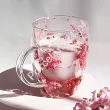 Szklanka termiczna z podwójną ścianką 0,3 L Ecarla - Flora Red 20.SZK204