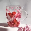 Szklanka termiczna z podwójną ścianką 0,3 L Ecarla - Flora Red 20.SZK204