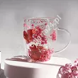Szklanka termiczna z podwójną ścianką 0,3 L Ecarla - Flora Red 20.SZK204
