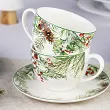 Komplet filiżanek ze spodkami 0,27 l / 15 cm (2 szt.)  Duo - Christmas Leaves 15.CHLE.K2TD