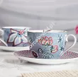Komplet 2 filiżanek ze spodkiem 0,3 L Pip Studio - Flower Festival Light Blue 51.FFLB.004.107