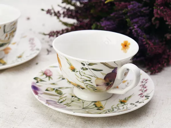 Komplet 2 filiżanek ze spodkami 0,25 l / 15 cm Duo - Pansy 15.PAN.K2FS Komplet 2 filiżanek ze spodkami 0,25 l / 15 cm Duo - Pansy 15.PAN.K2FS