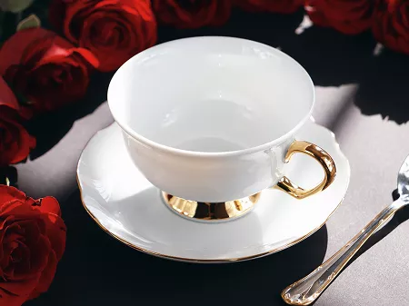 Filiżanka ze spodkiem 0,24 L / 14 cm Porcel - Premium Gold GIFT BOX 10.PRG.FS24