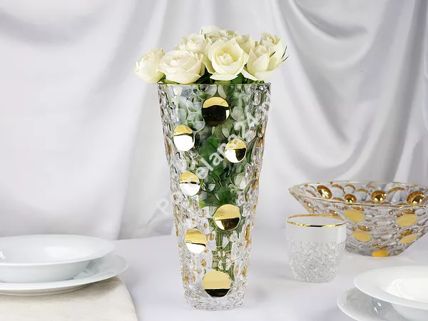Wazon 31 cm Bohemia Jihlava - LISBOA GOLD 4SB.LGO.022410 Wazon 31 cm Bohemia Jihlava - LISBOA GOLD 4SB.LGO.022410