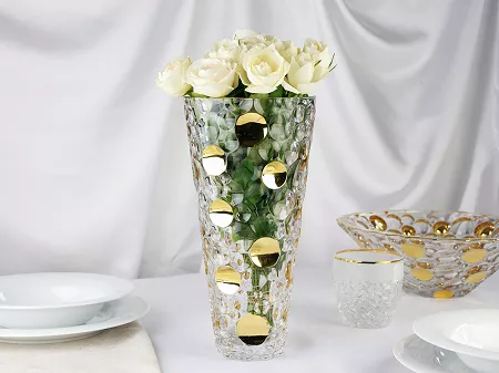 Wazon 31 cm Bohemia Jihlava - LISBOA GOLD 4SB.LGO.022410