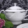 Serwis obiadowy na 6 osób (25el) Bogucice - Luxor Platin 1045