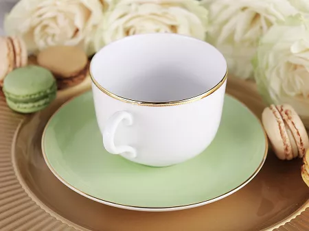 Filiżanka ze spodkiem 0,28 L / 15 cm Porcel - Matcha GIFT BOX 10.MA.FS28